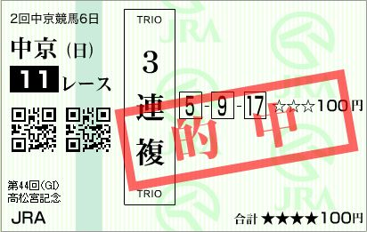 2014.03.30　中京　高松宮記念　3連複 7,990円.JPG