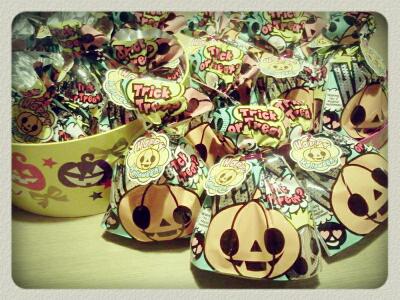 ハロウィンの配るお菓子。