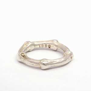 美品　ティファニー　バンブーリング ティファニー バンブー リング シルバー925 竹モチーフが印象的な指輪