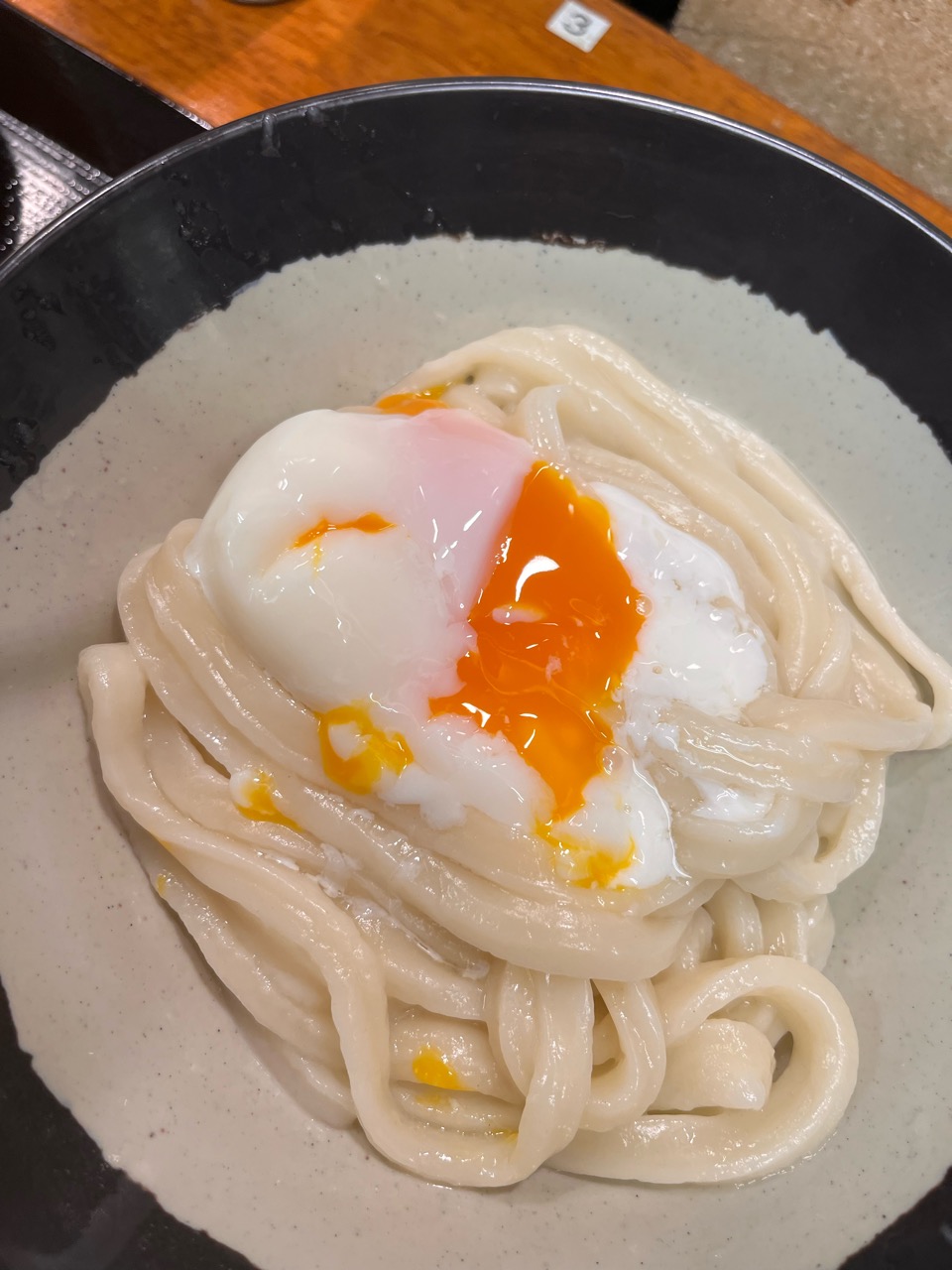 本日のさぬきうどん 釜玉うどん520円（いぶきうどんメトロ