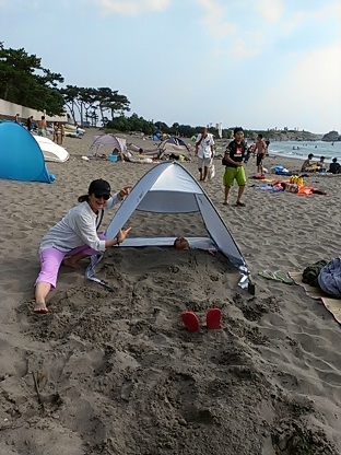 ７月　海岸の砂風呂－１.jpg