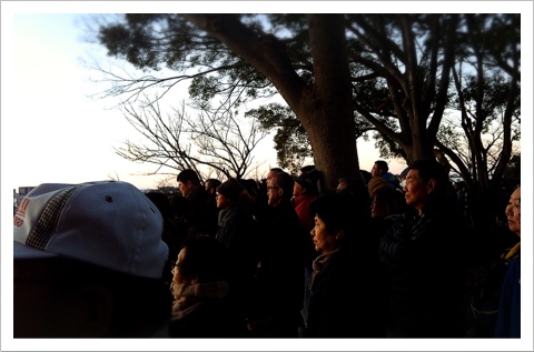 2016.1.1 初日の出を見る人々