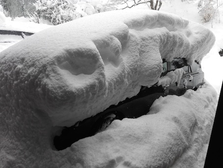 オデッセイの上の積雪
