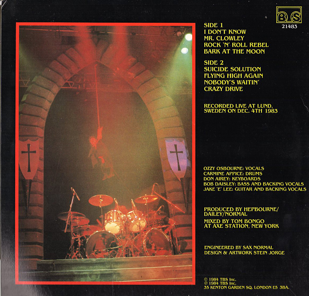 オジーオズボーン『Rock 'n' Roll Rebel』Bootleg/1983年12月4日