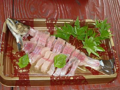 大イワナ刺身