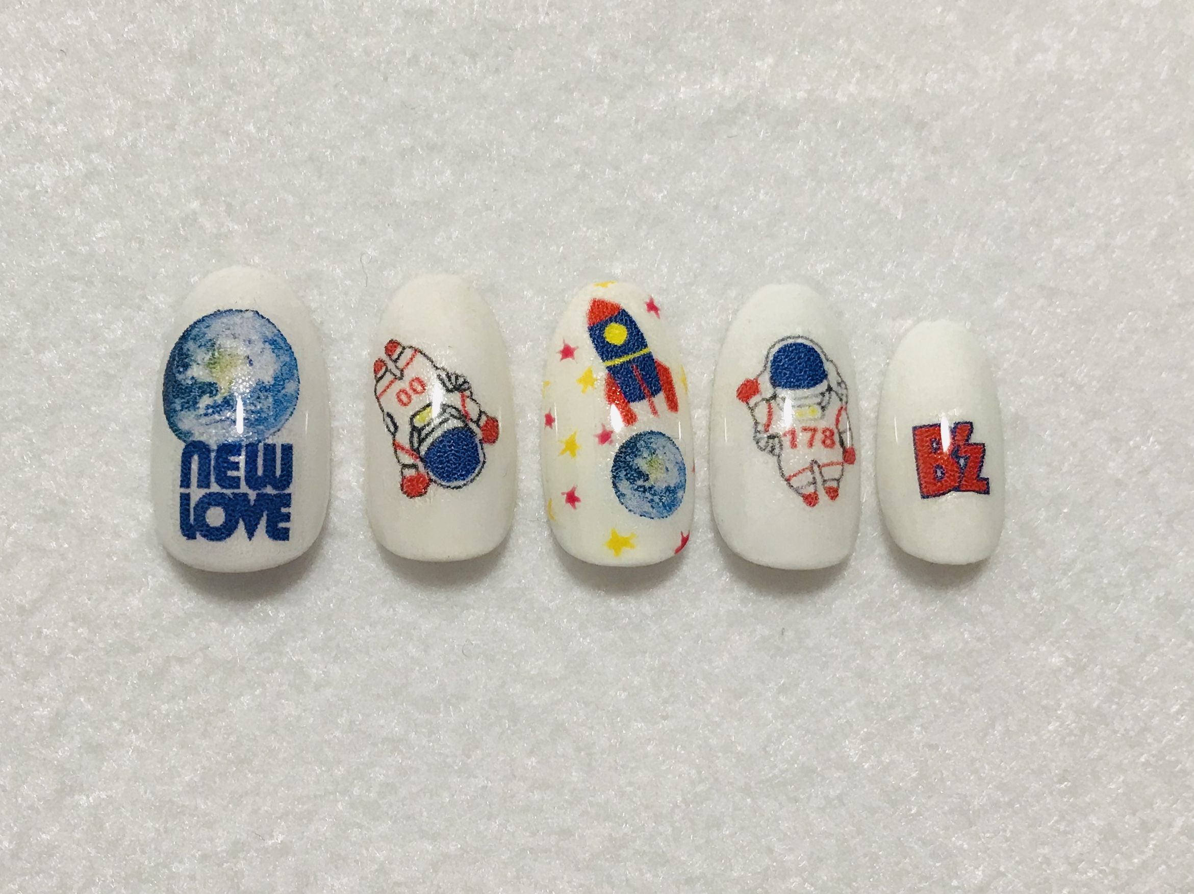 B'zネイル（アルバム「NEW LOVE」＆LIVE-GYM2019用）を作ってみました