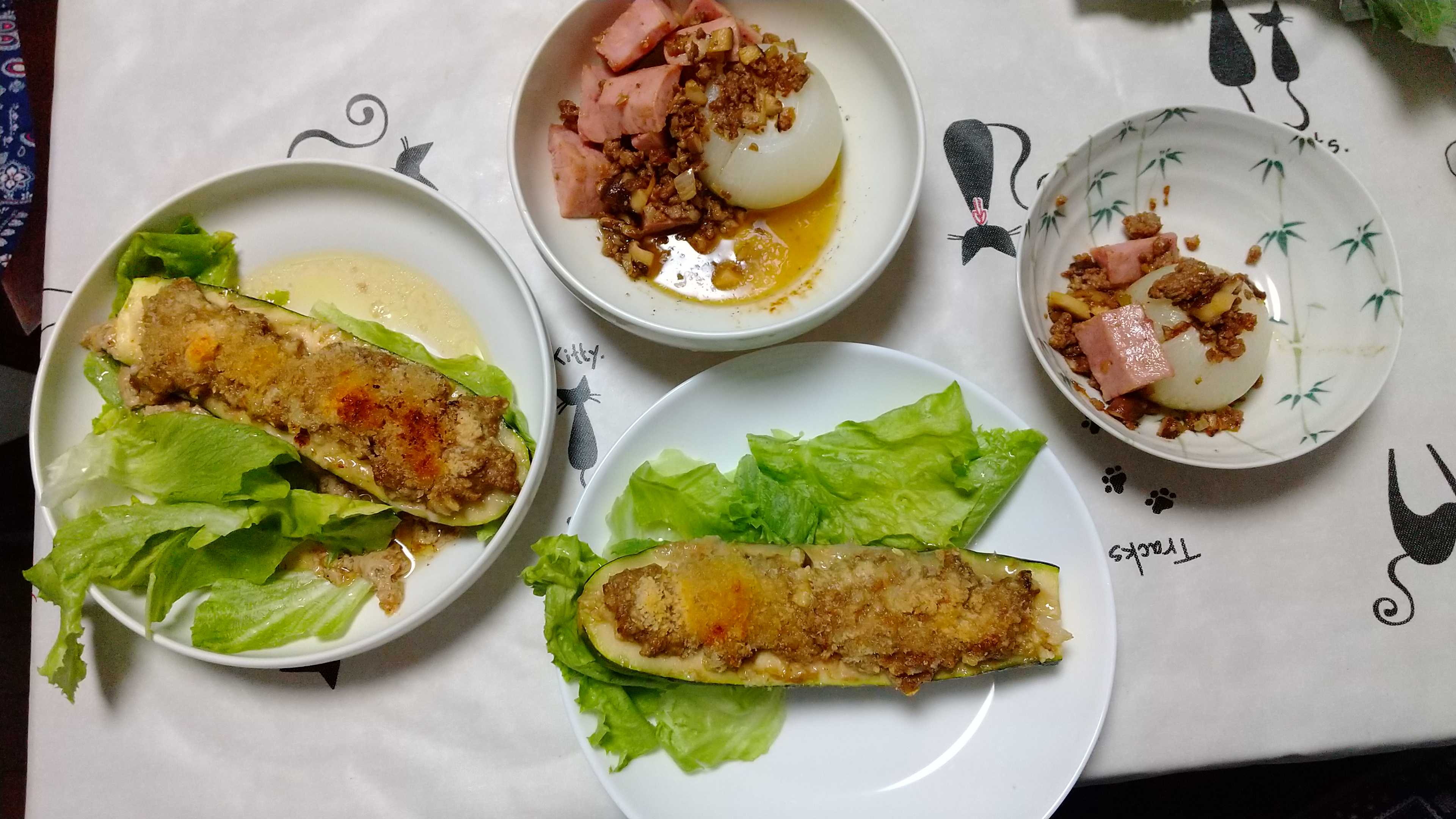 2021年5月23日 ズッキーニの肉詰イタリア家庭料理 リピエノ 新玉ねぎの丸蒸し 夕食奮闘記 楽天ブログ