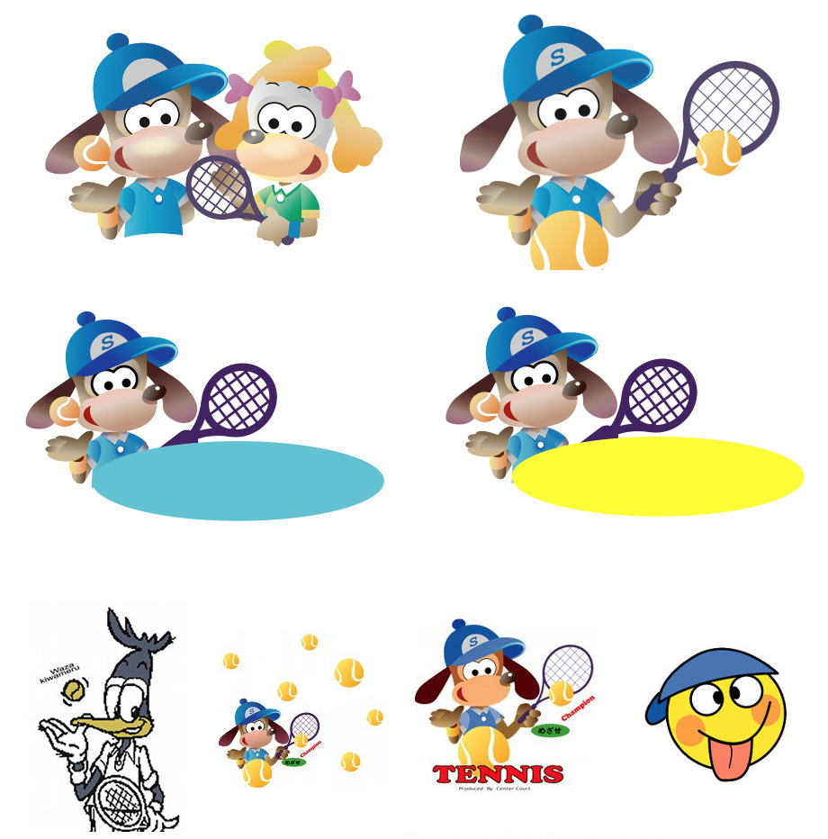 めちゃ可愛いテニスイラスト テニスのhp素材 Noguchi S Worldへようこそ 楽天ブログ