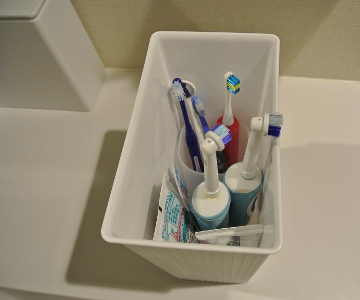 洗面所　歯ブラシ　収納　セリア　100均