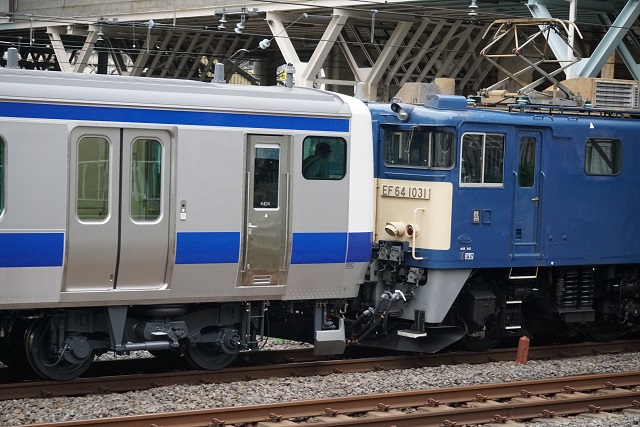 EF64 1031牽引 常磐線E531系 K424編成 配給 & EF64 373