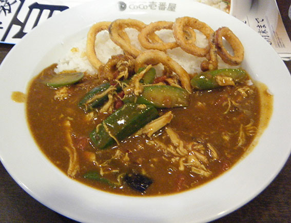 CoCo壱番屋の「イカリング夏野菜カレー」♪