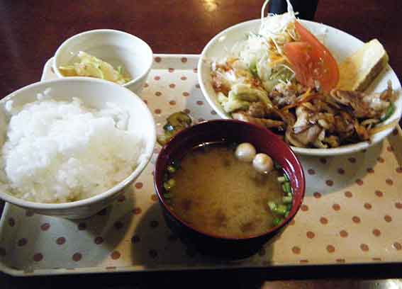 喫茶プランタンの「豚しょうが焼き」-1♪