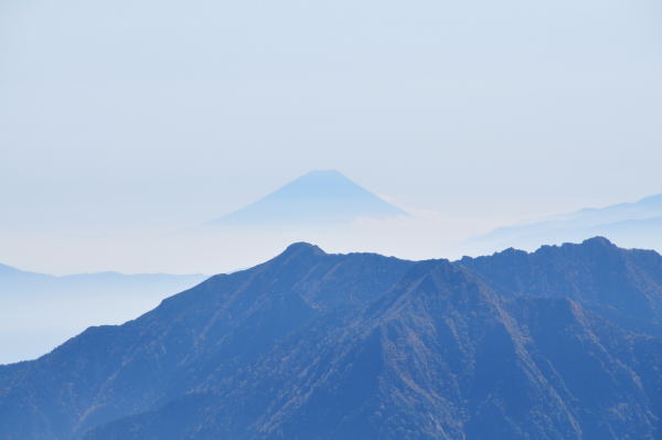 立山頂上からの富士山