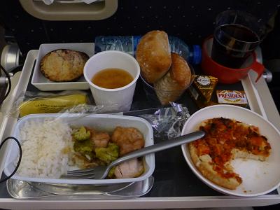 AF276 エアバスA380 機内食夕食