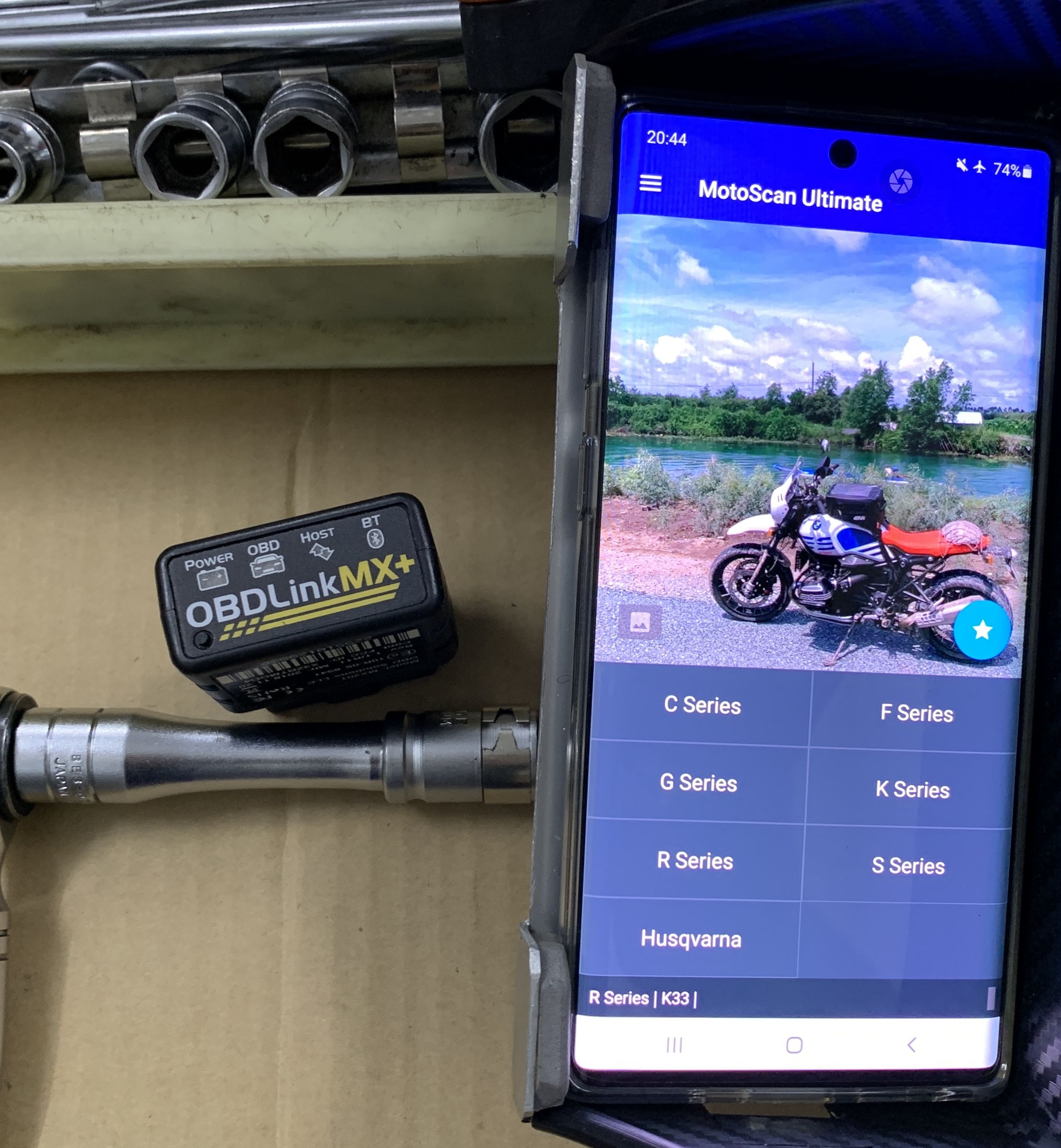 BMW R Nine T Urban GSでBluetoothのODB スキャナーを使ってみる