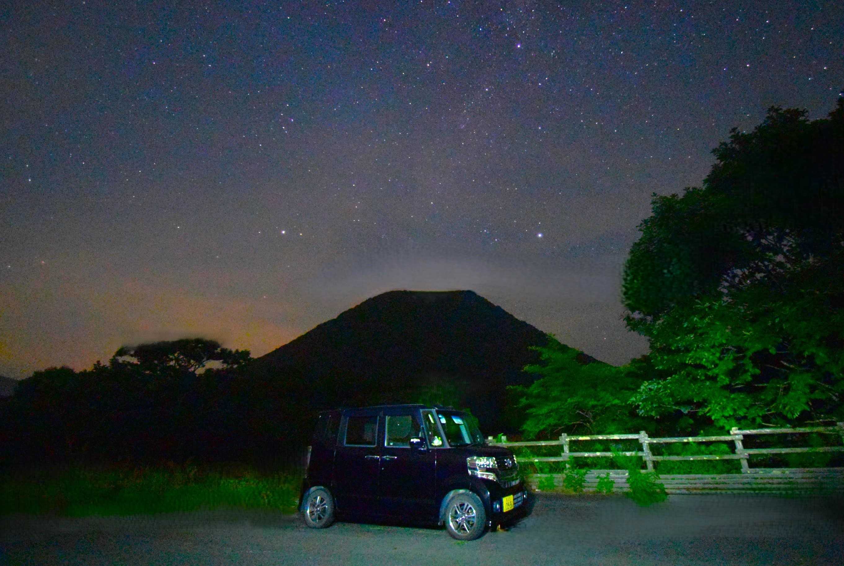 榛名山で下弦の❝三日月❞と星空を撮影した！ 2025年8月20日 | 山と花