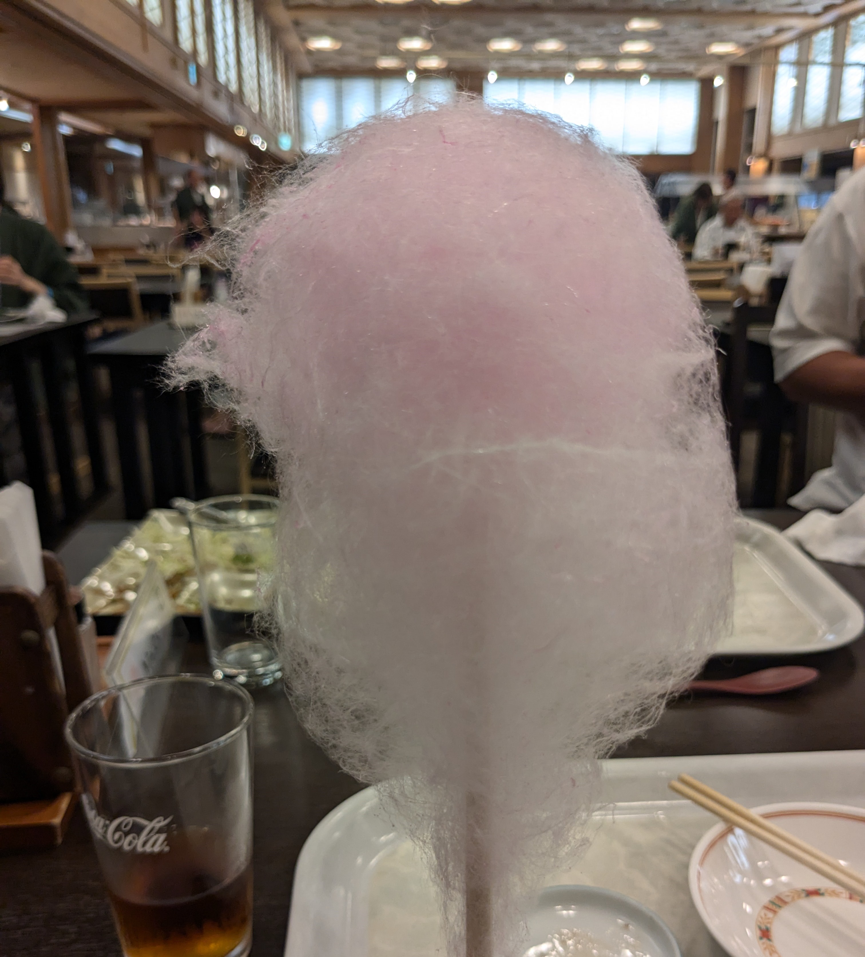 四万たむら　四万グランドホテル　夕食ビュッフェ　内容　ピンクの綿菓子が作れました