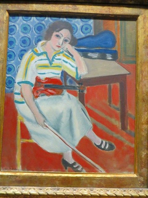 アンリ・マティス、「窓辺のヴァイオリニスト」、希少な画集より 楽天