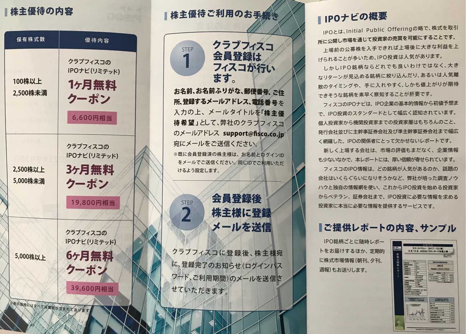 フィスコから株主優待が届きました | 株主優待備忘録と色々 - 楽天ブログ