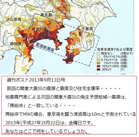 141107次の関東大震災房総沖