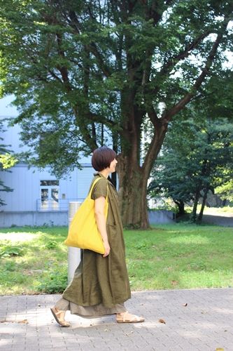 今日のコーデ オリーブ色ワンピに黄色のバッグを合わせた日 命短し恋せよ乙女 50代の毎日コーデ 楽天ブログ