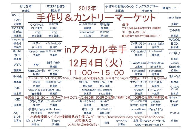 アスカル幸手ブース表