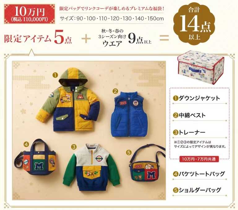 新品 ミキハウス バケツトート ショルダーバッグ 福袋 限定