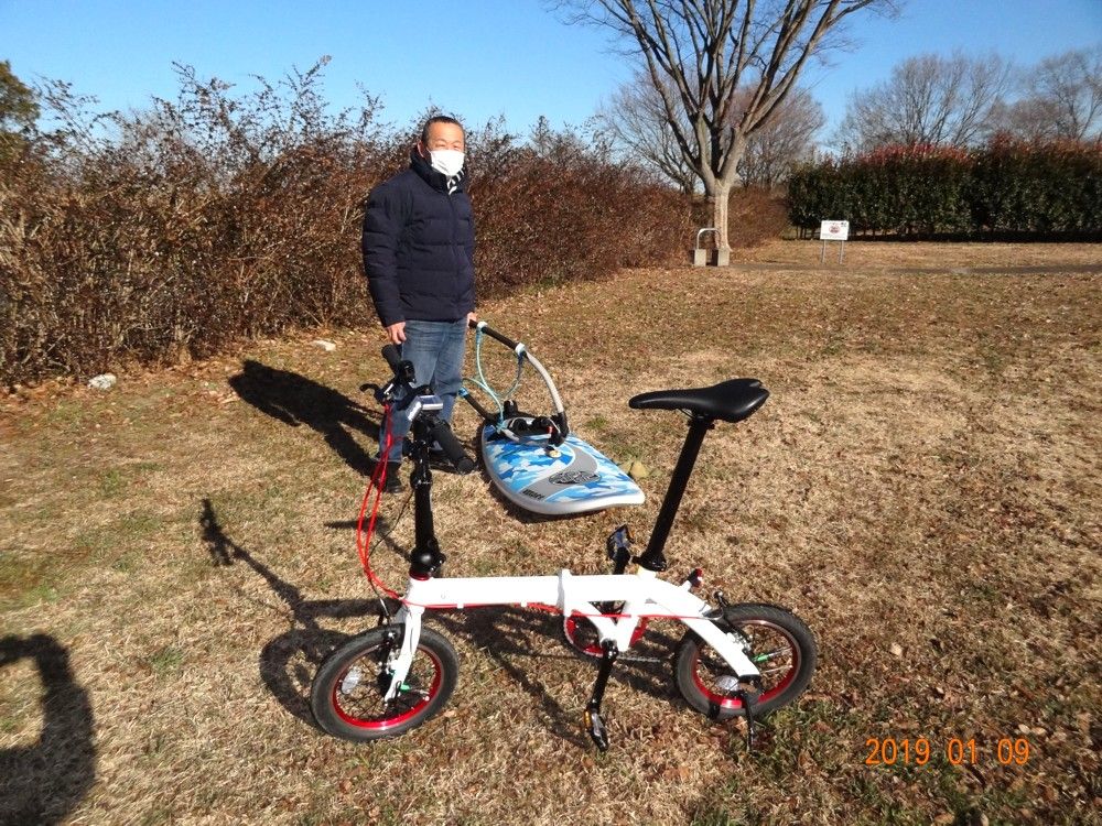 谷中湖で❝暴風サイクリング❞ ２０１９／１／９  山と空が友だち 