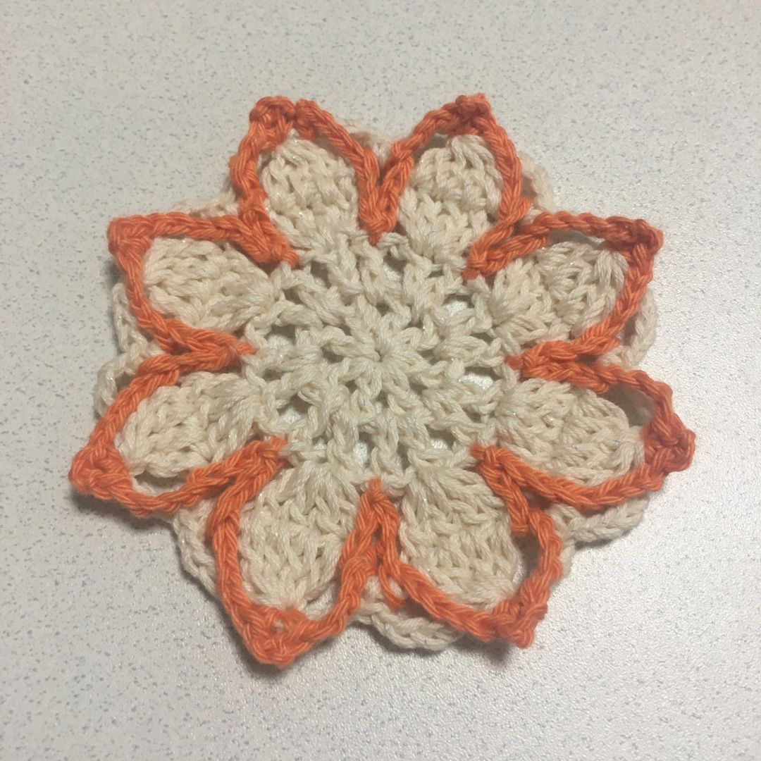 かぎ針編み 花のコースター ツクミルー編み物ー作ってみました 楽天ブログ