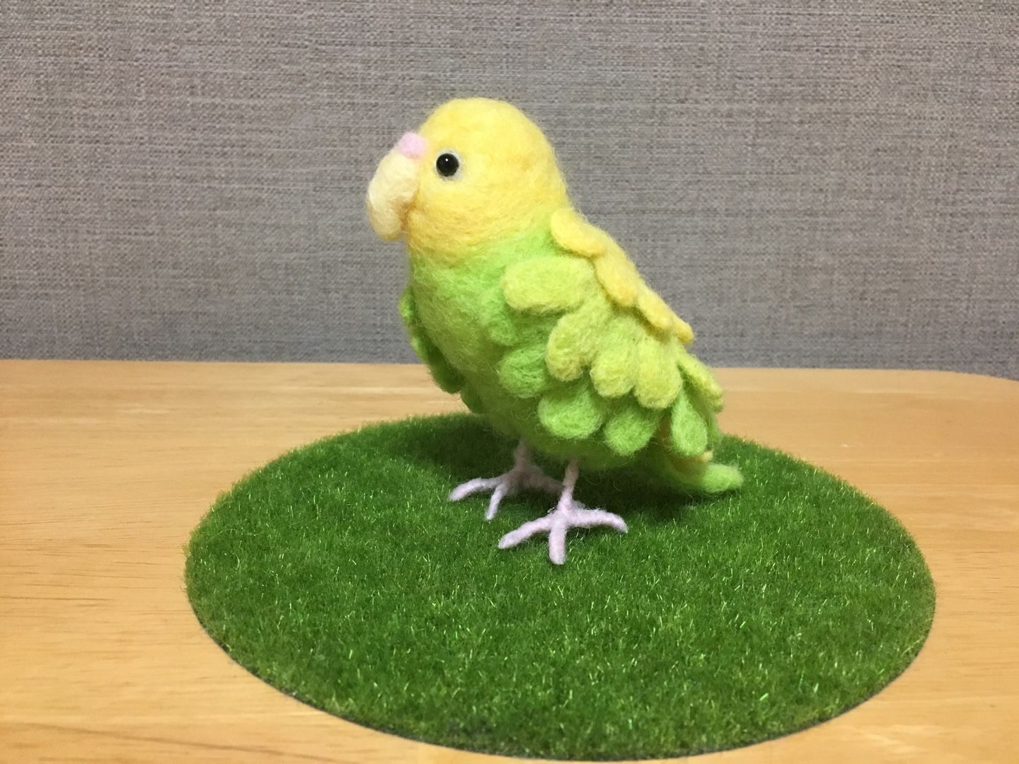 羊毛フェルト セキセイインコ 黄色 黄緑 完成 いやしあつめ It S A Bouquet In Every Day 楽天ブログ