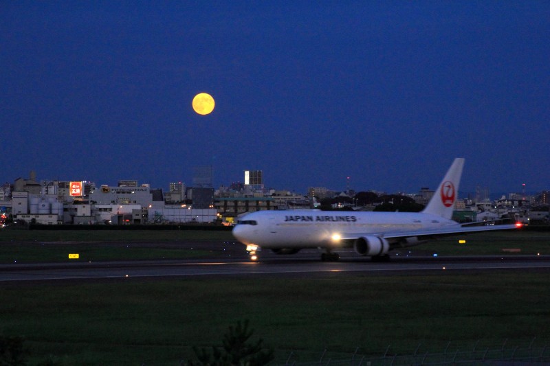 スーパームーン_005着陸機とスパームーン黄色く.jpg