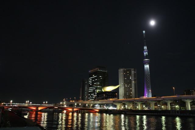 新京成. 謹賀新年マーク＆月と スカイツリー3