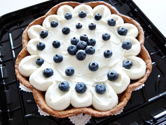 チーズクリームでブルーベリータルト cheese cream blueberry tart