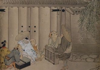 東博本館：英一蝶「雨宿り図屏風」 | 又兵衛～～～～～深水 - 楽天ブログ