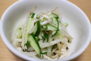 切干大根とキュウリともやしのナムル.JPG