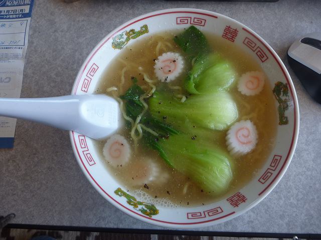 チンゲン菜ラーメン。