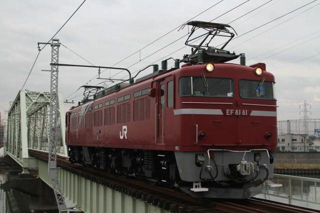 水戸ホキ工臨EF81 81＆鹿島貨物EF64国鉄色3