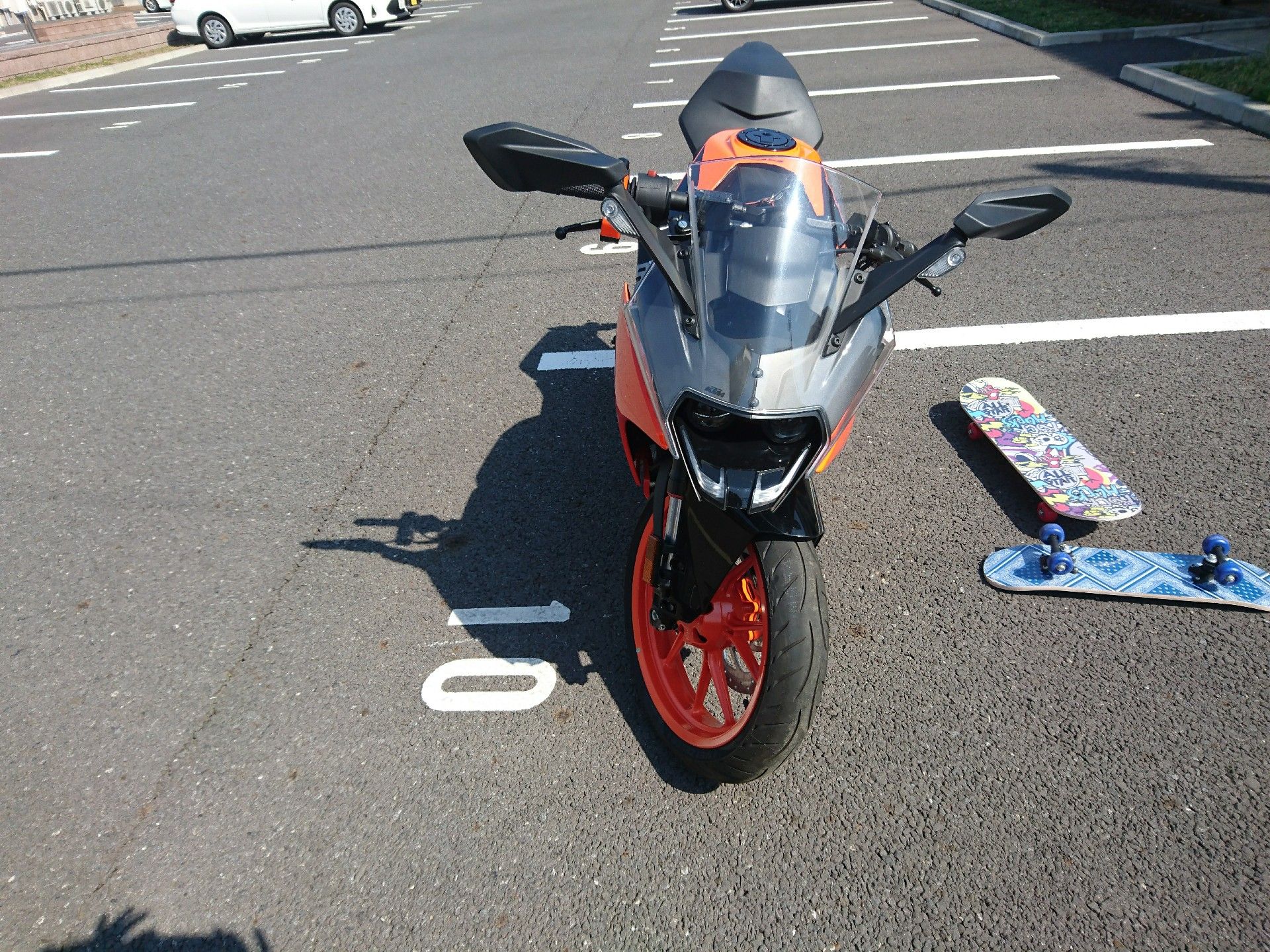 安い ktm rc250 ミラー 見にくい