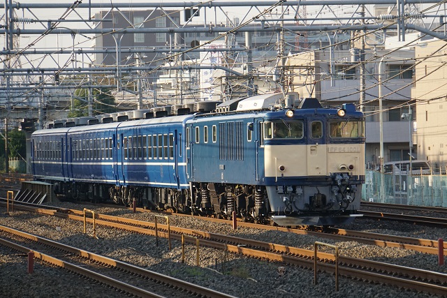 陸羽東線全線開通100周年号」EF64 1001牽引 12系送り込み & EF65 2065