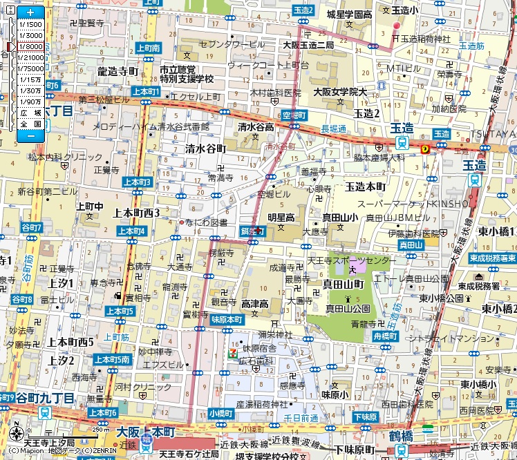 上本町－玉造