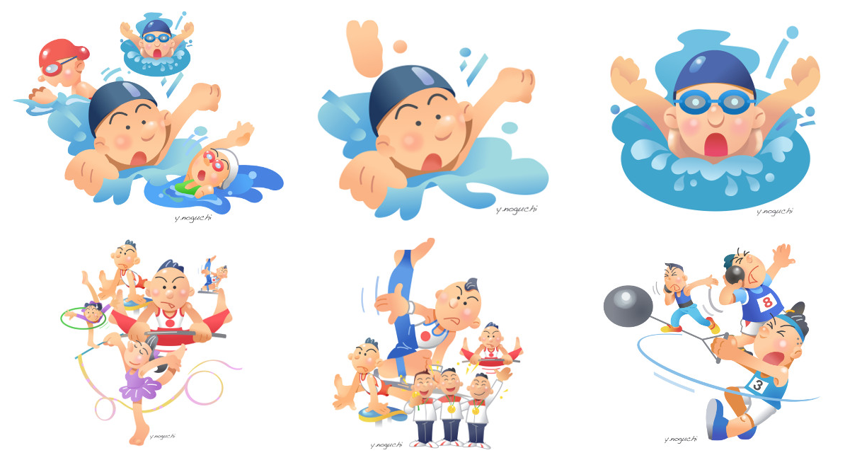 オリンピック競技イラスト 水泳イラスト 東京 Noguchi S Worldへようこそ 楽天ブログ