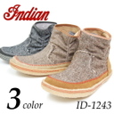 inds12　ＩＤ-1243　ファブリックショートブーツ
