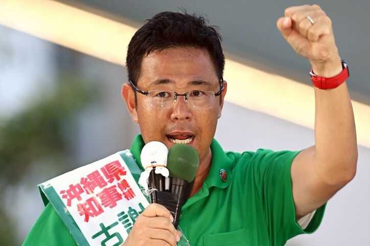 【沖縄県知事選挙】古謝玄太氏が当選確実　3期目めざした現職・玉城デニー氏を破る