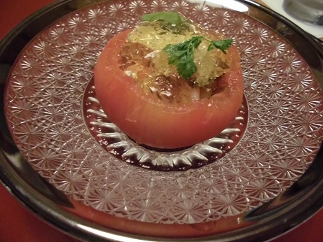 金谷ホテル夕食トマト