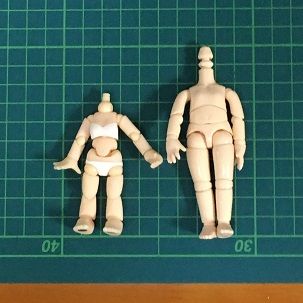 キューポッシュ と オビツ11 ボディ比較 | 手作り＆編み物 & お人形