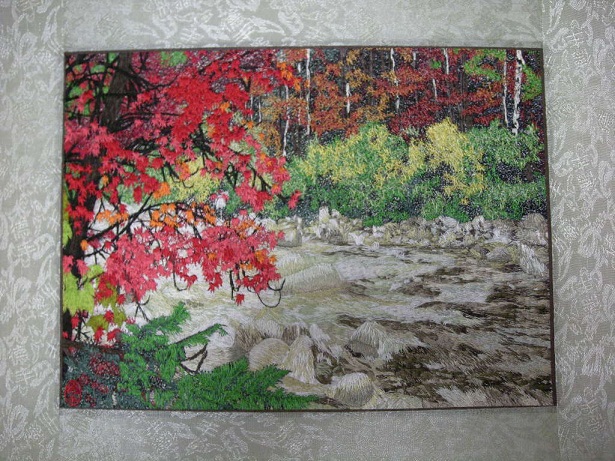 これも芸術品！中国刺繍絵画 渓流と紅葉風景 | みらいこうぼう日記 - 楽天ブログ