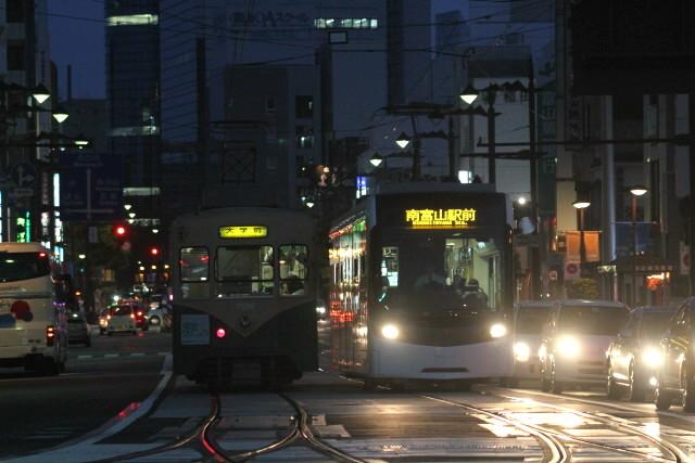 黄昏の 富山地鉄 旧型路面6