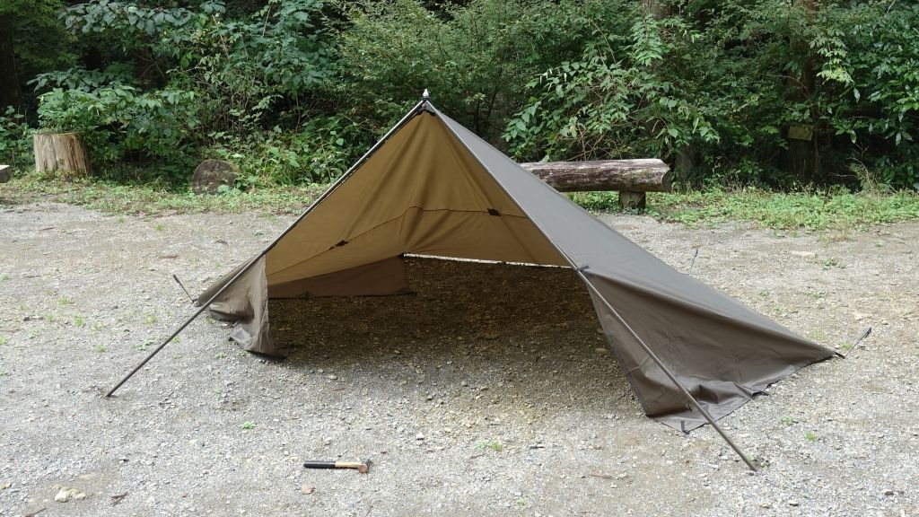 スーパーラムダポールのピラミッド型フレームとddタープxlステルス 逆vポール 二股ポール ソロキャンプを楽しむ物モノの記録です 楽天ブログ
