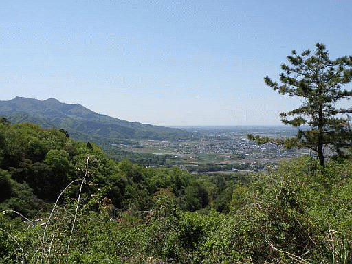 中腹から見えた筑波山