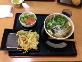 すじうどん並・野菜のかき揚げ.JPG